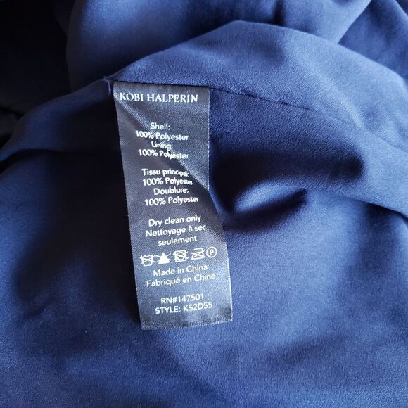 Kobi Halperin Sasha Strappy Midi Dress Midnight Blue Women's Size Medium - Picture 15 of 16